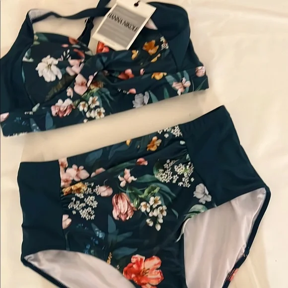 Floral Swim Set - Black and Multicolor - Picture 5 of 7